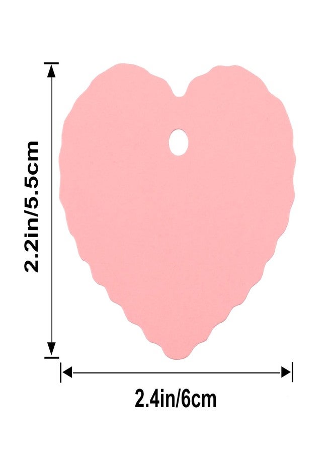 g2 بلس بطاقات هدايا وردية من G2PLUS، 100 بطاقة هدايا على شكل قلب مع خيط، مقاس 2.35 × 2.16 بوصة، بطاقة تعليق فارغة، بطاقة اسم على شكل قلب لعيد الحب لتغليف الهدايا، هدايا عيد الحب، هدايا حفلات الزفاف - Image 2